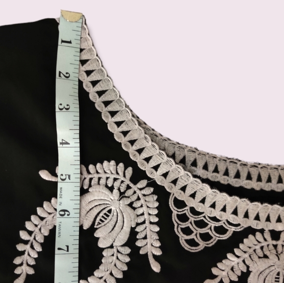 Seventh Avenue Drawstring Black Blouse Shirt 3X - Picture 10 of 11